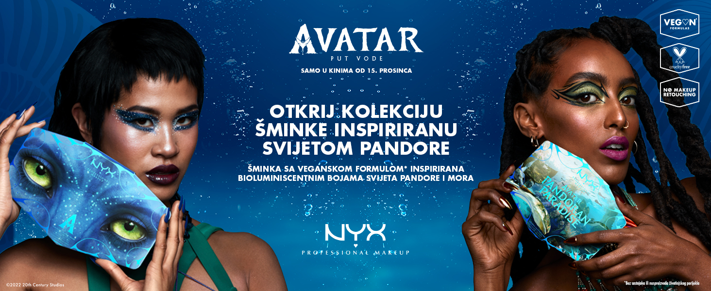 Brend









 NYX Professional Makeup predstavlja kolekciju dekorativne kozmetike nadahnutu  filmom Avatar: Put Vode studija 20th Century Studios