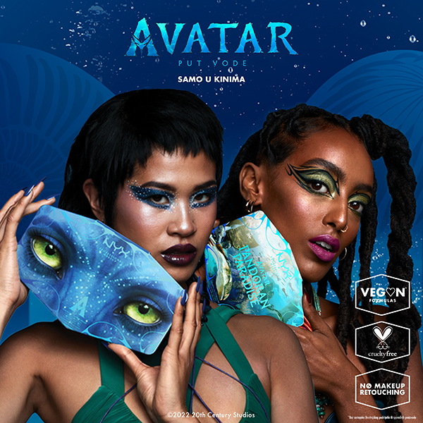 Brend NYX Professional Makeup predstavlja kolekciju dekorativne kozmetike nadahnutu  filmom Avatar: Put Vode studija 20th Century Studios